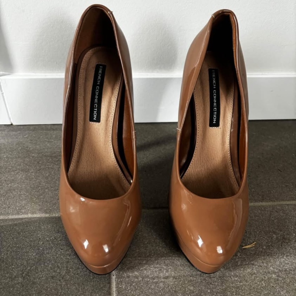 French connection heels tan colour - size US8